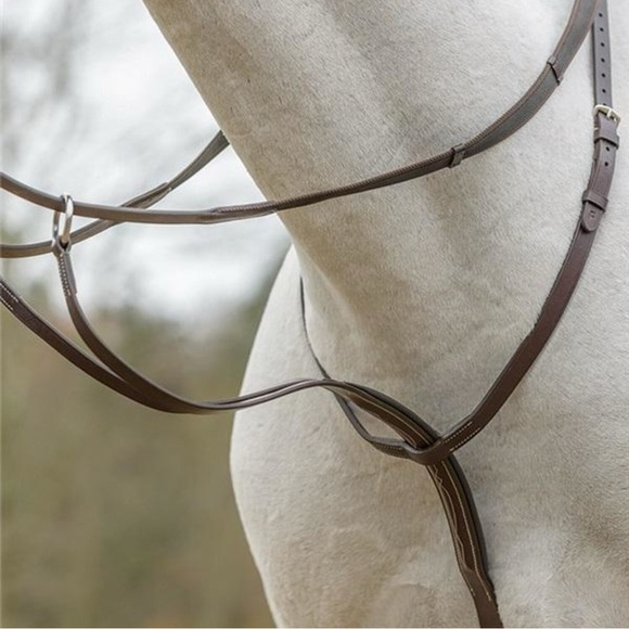 ✨HOST PICK✨ 🐎Fancy Stitch Dark Brown Running Martingale - Picture 1 of 5